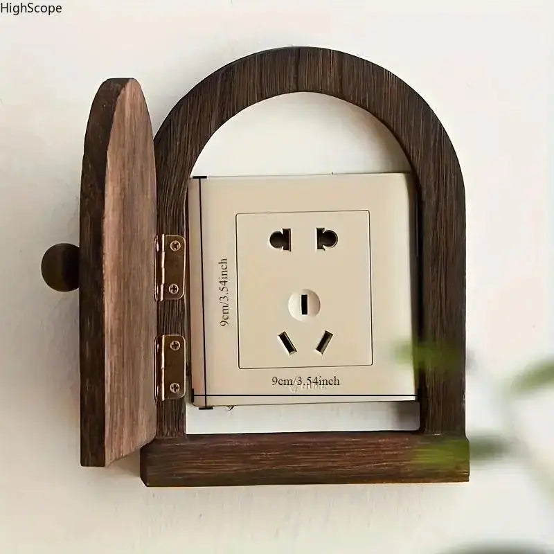 Handmade Wooden Decorative Power Outlet Cover - Wall Plug Plate for Home Decoration in Hostels, Kitchens, Gaming Rooms, Living Rooms, Bedrooms