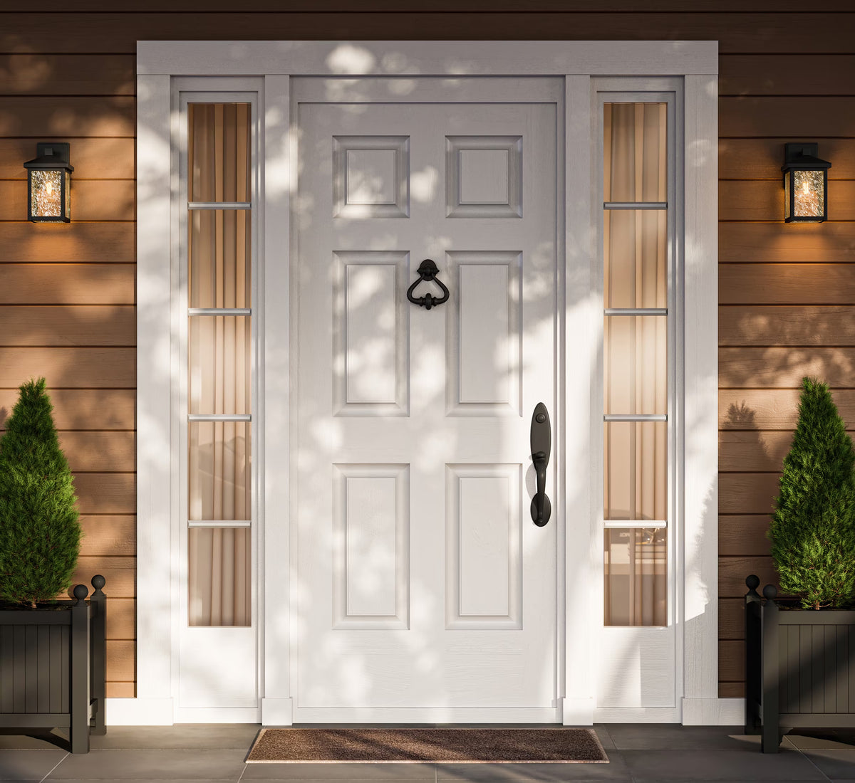 Owen 11.37" Black Outdoor Wall Lantern with Water Glass Shade
