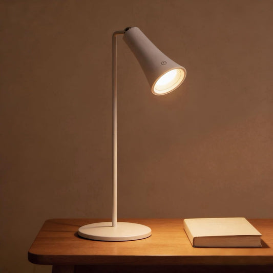4-In-1 Magnetic Desk Lamp, Rechargeable LED Touch Table Lamp with 3 Color Modes, Dimmable Type-C Charging Light, Wall Mount, Clamp & Flashlight, Eye-Caring Bedside Reading Lamp