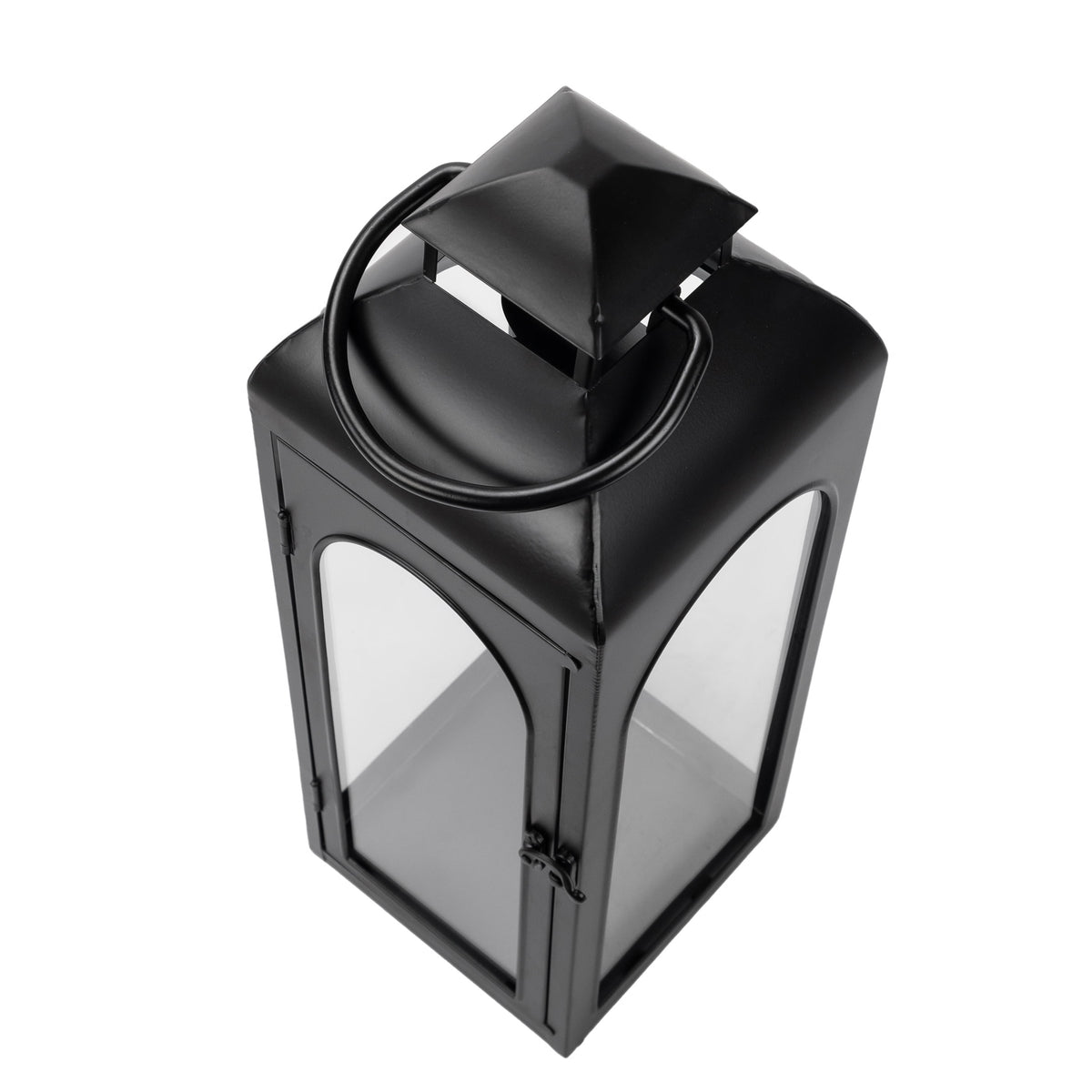 Black Metal Lantern Candle Holder, 18", Medium