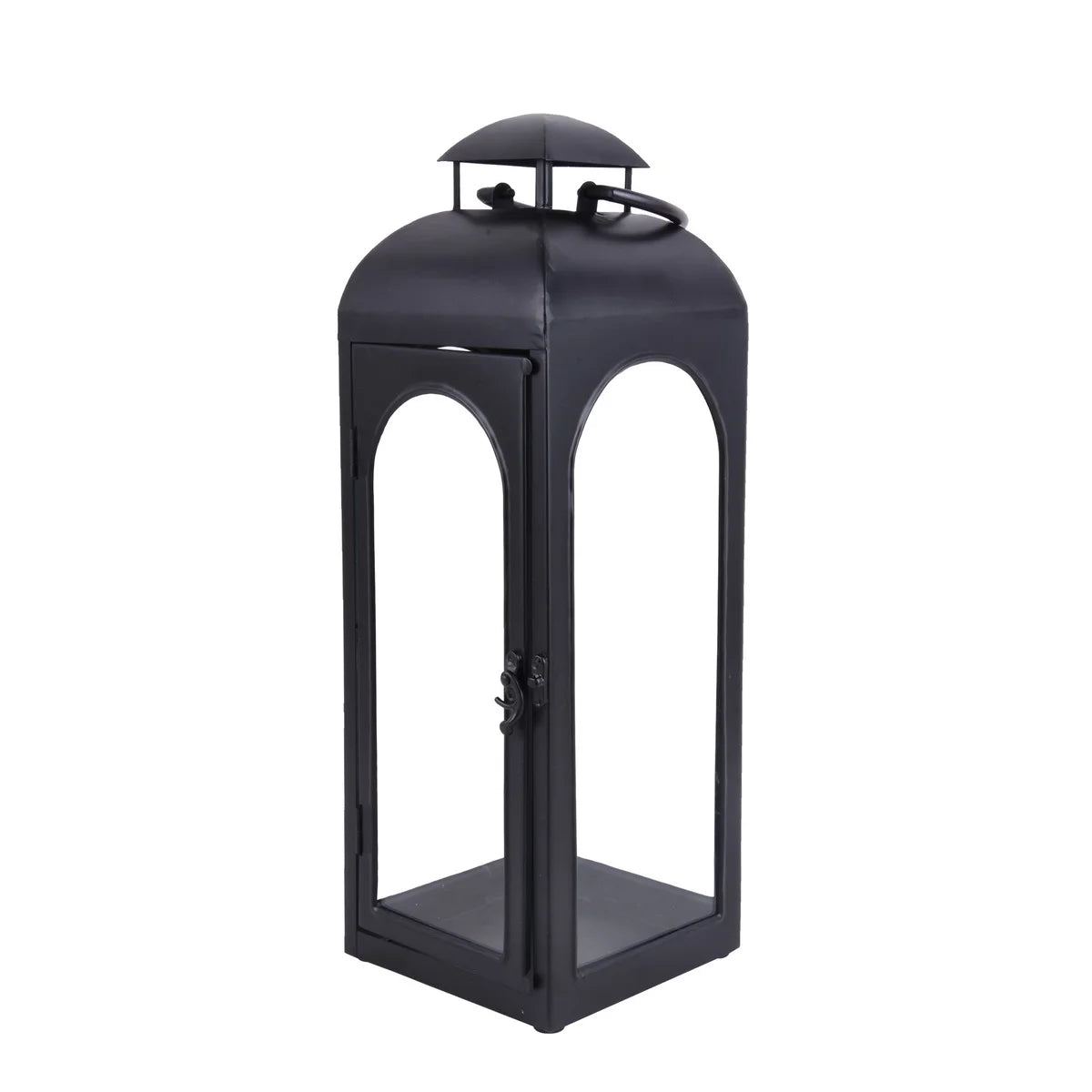 Black Metal Lantern Candle Holder, 18", Medium