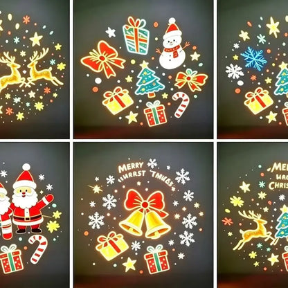 2026 New USB Plug-In Christmas Projector Night Light, 6+ Holiday Pattern Ceiling Lamp, Warm LED Christmas Tree Room Decor for Bedroom, Party & Holiday Gifts