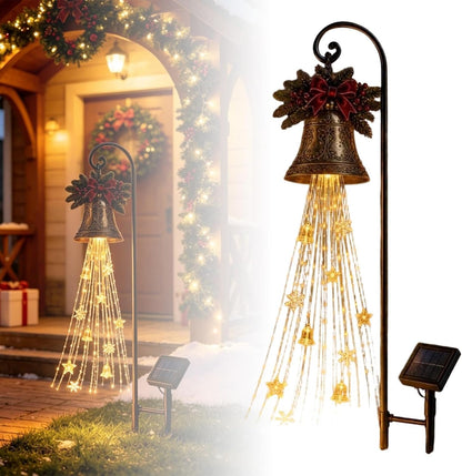 Christmas Bell Cascade Solar Yard Light for Christmas Yard Decor