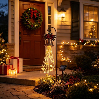 Christmas Bell Cascade Solar Yard Light for Christmas Yard Decor